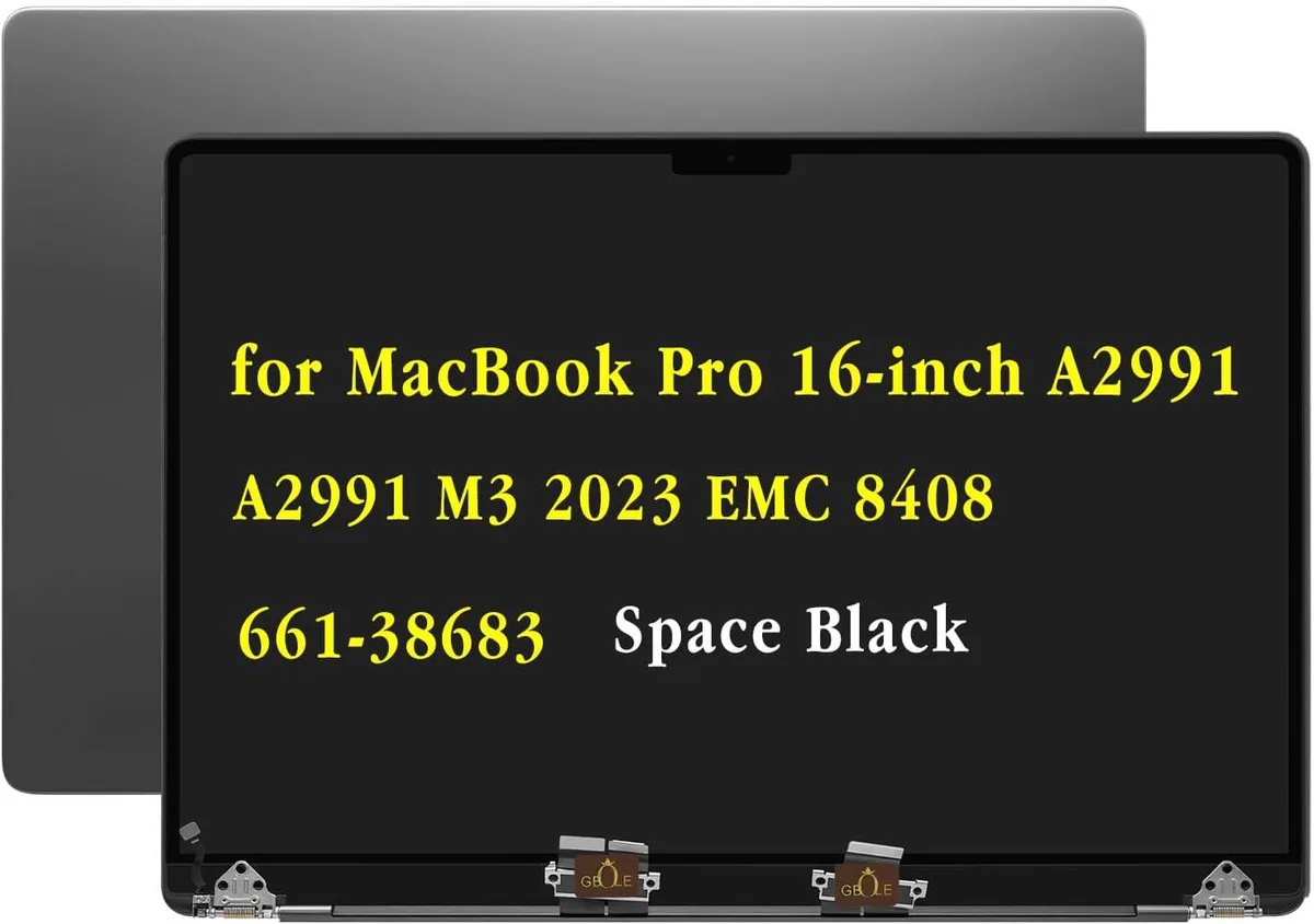 NUOLAISUN NUOLAISUN MacBook Pro A2991 M3 2023 EMC 8408 LCD Screen Space Black — product photo