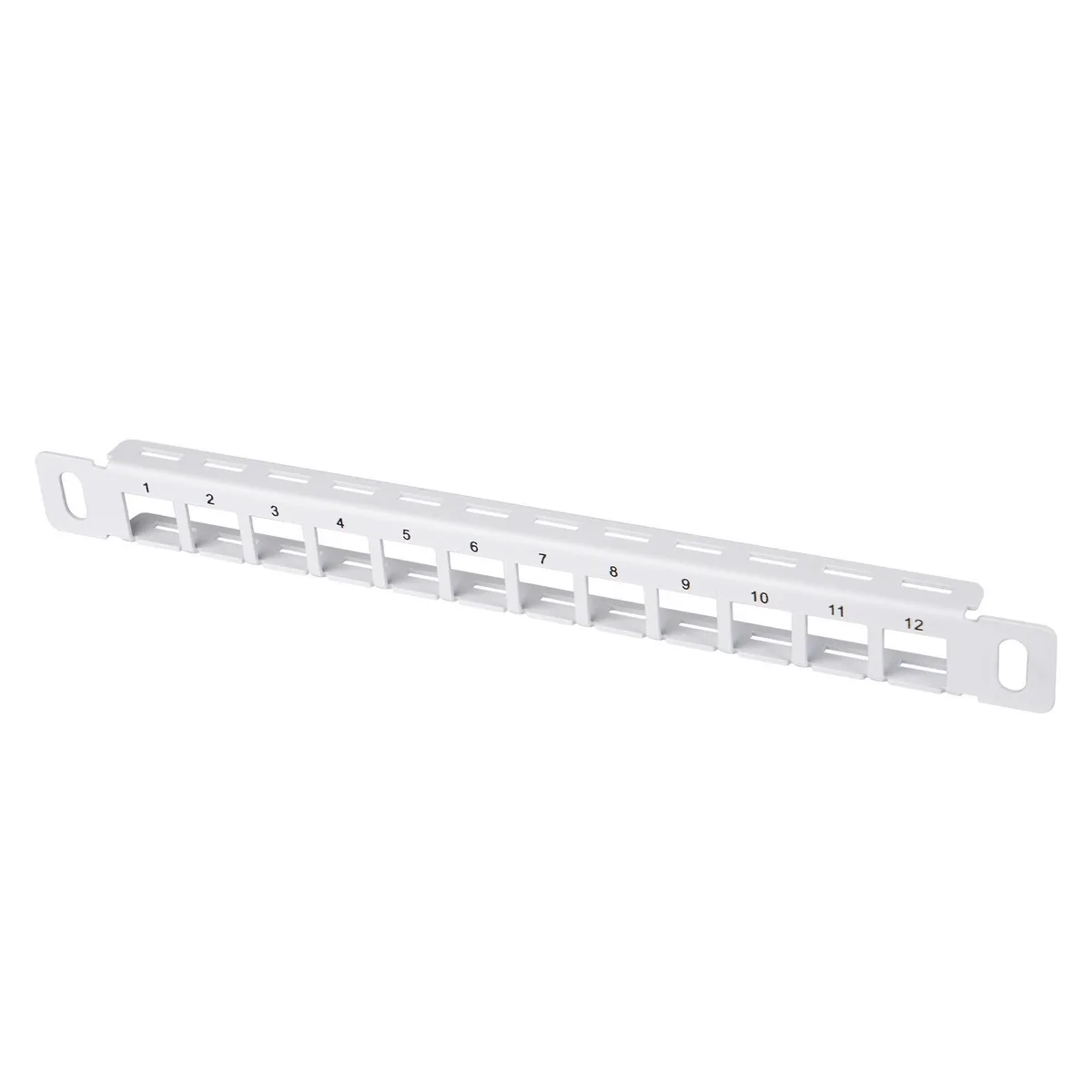 52Pi 52Pi 12 Port Blank Keystone Patch Panel 10 inch 0.5U White — product photo