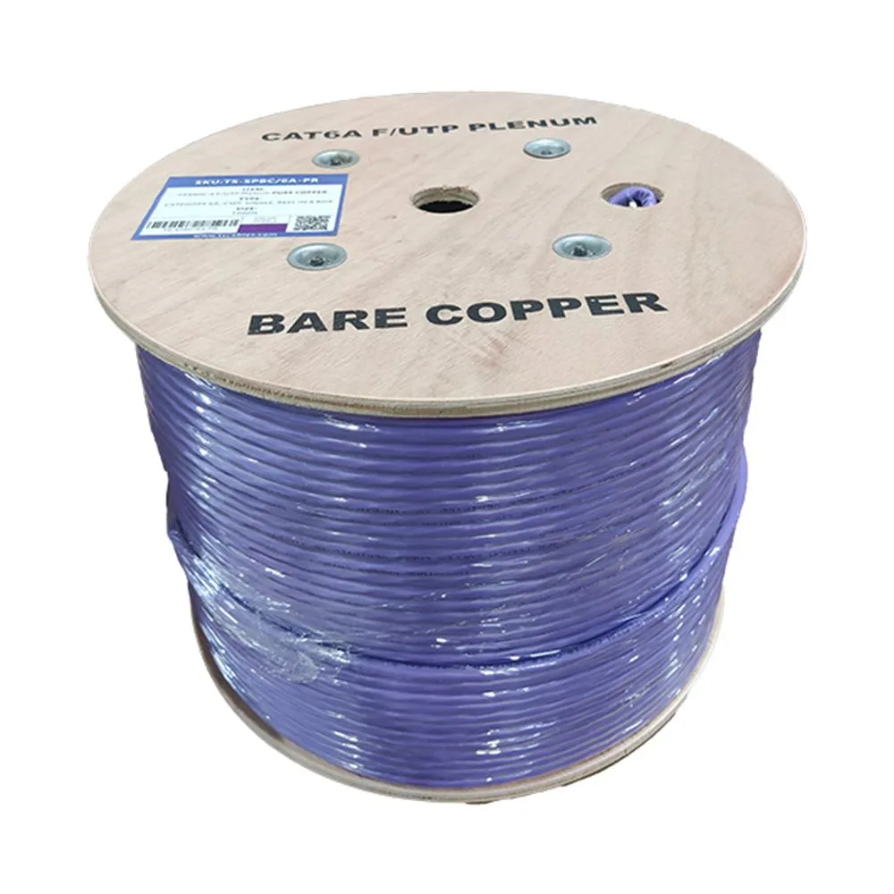 Turnstone Cables Turnstone Cables Cat6A Plenum Shielded F/UTP Ethernet Cable 1000ft Purple — product photo