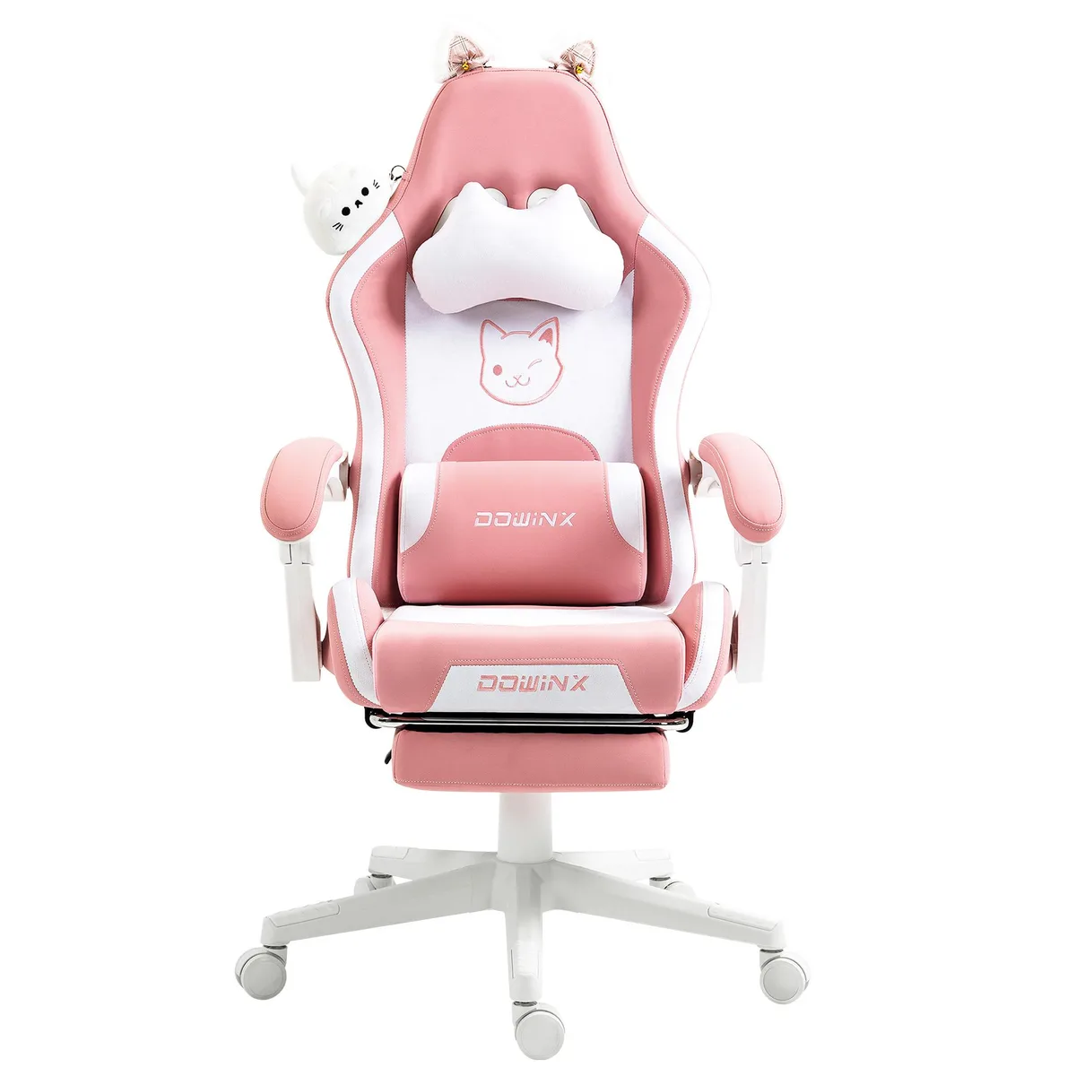 Dowinx Dowinx LS-6655 Gaming Chair Pink 21in Seat 31in Back 90-140° Recline 300lb — product photo