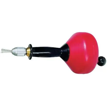 Transparent plastic drum hand drain spinner with coiled spring cable