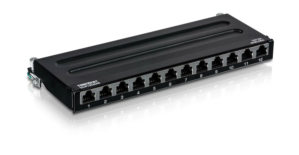 TRENDnet TRENDnet TC-P12C6AS 12-port Cat6A shielded patch panel — product photo