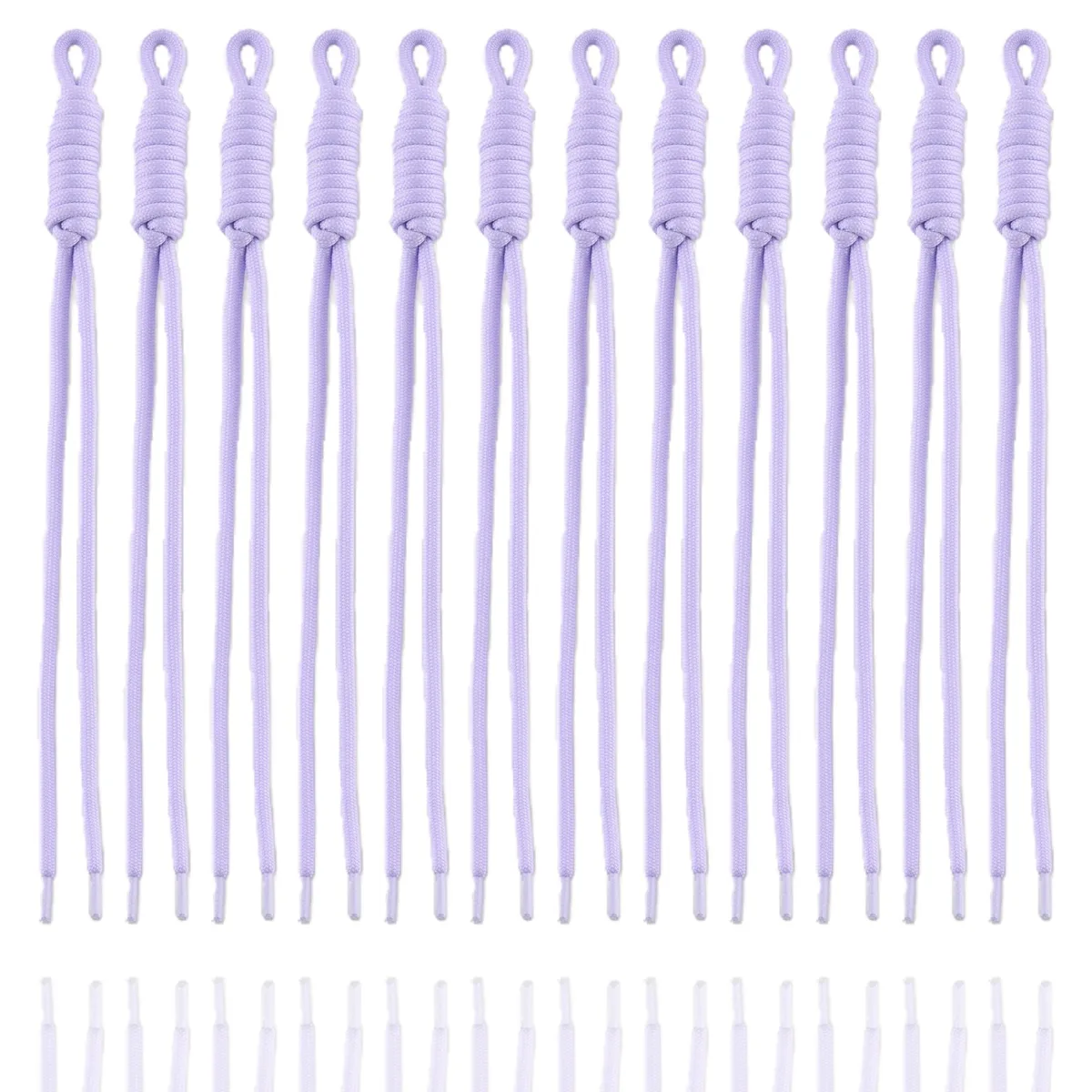  KJML DIY Paracord Keychain 12pcs L.Purple 10 inch — product photo