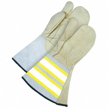 BDG BDG 50-1-1280-X2L leather gloves cowhide gauntlet cuff wing thumb full finger — product photo