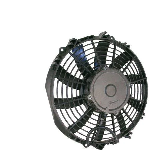 Maradyne M103K 10 inch 12 VDC blower fan with black plastic housing and visible blades