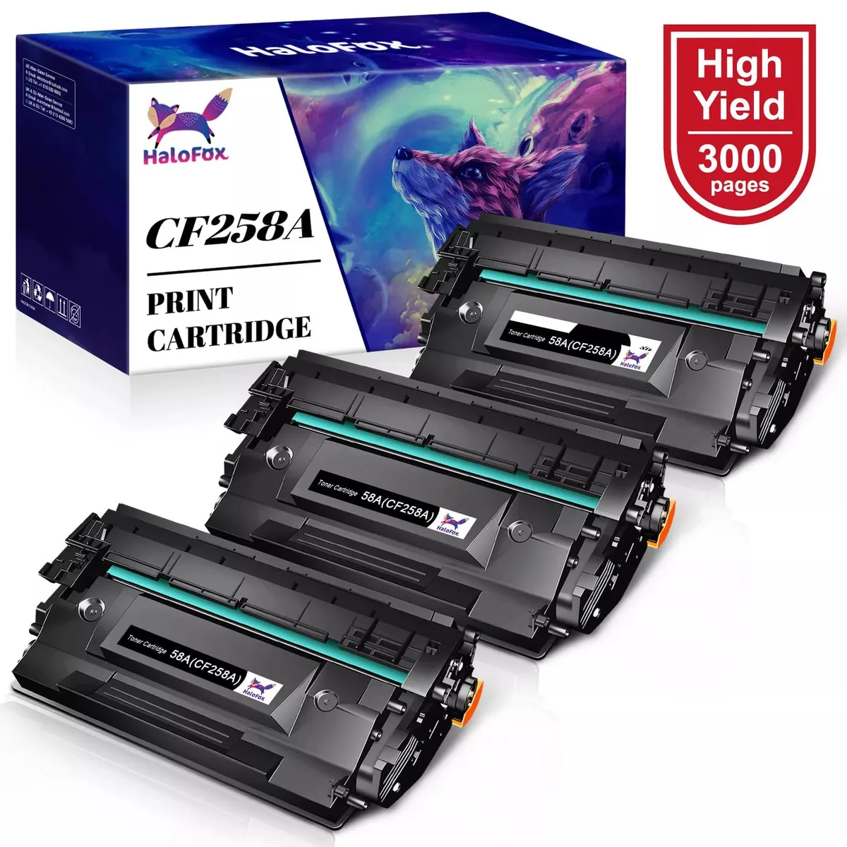 V4ink V4ink 3Pack CF258A No Chip Toner Cartridge — product photo