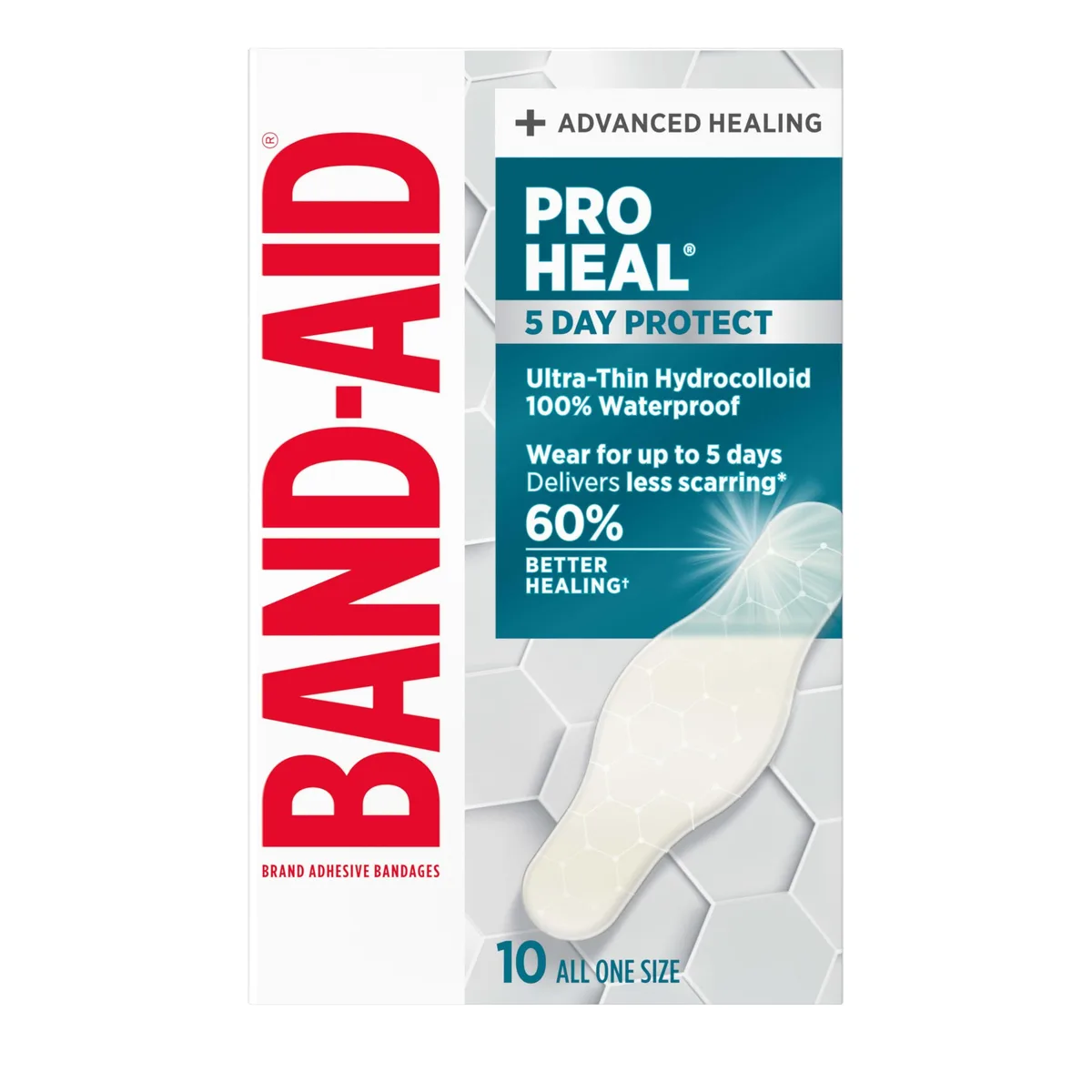  Band-Aid Pro Heal Hydrocolloid Bandages 10ct — product photo
