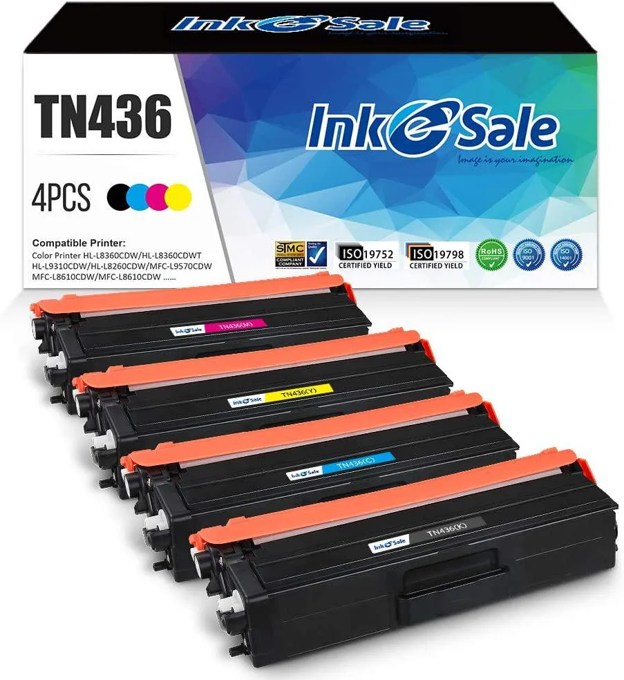 INK E-SALE INK E-SALE Compatible Toner TN436 Super High KCMY 4-Pack — product photo