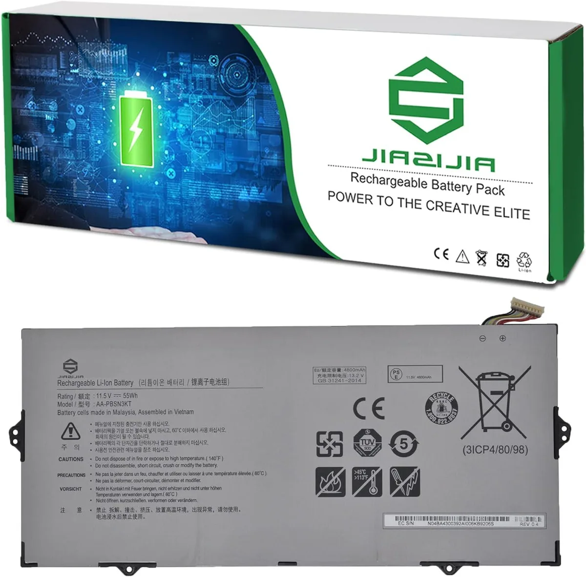 NShi NShi AA-PBSN3KT laptop battery 11.5V 55Wh 4800mAh — product photo