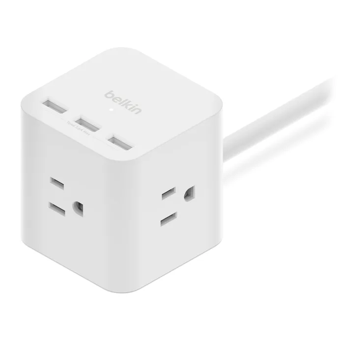 Belkin Belkin SRA006P3TT5 Power Cube 3 AC 3 USB 5 ft — product photo