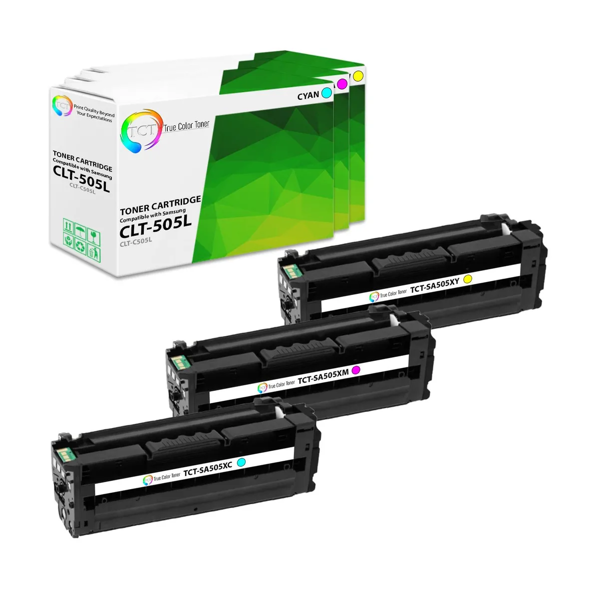 True Color Toner True Color Toner 505L 3 Pack High Yield Toner Cartridges 3500 Pages — product photo
