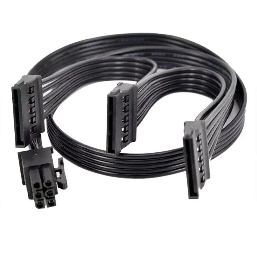 Vszerda Vszerda 6 Pin to 3x 15 Pin SATA Power Cable for EVGA GQ 50cm — product photo