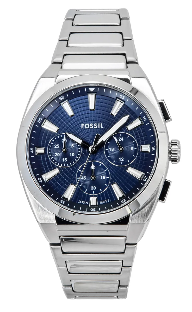 Fossil Fossil Everett Chronograph FS6104 Blue Dial 44.00mm Stainless Steel Watch — product photo