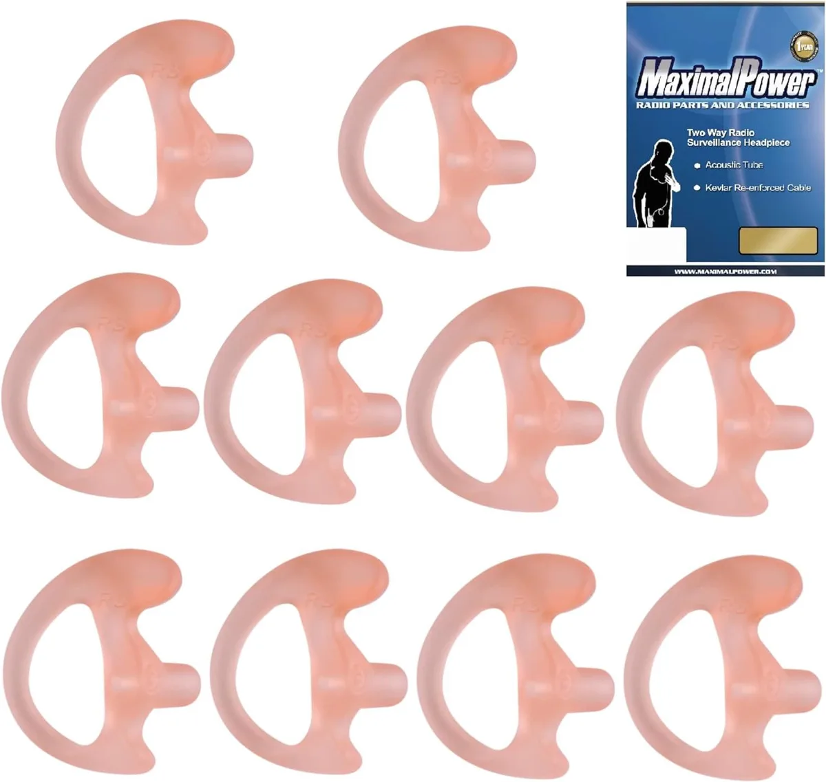 usbroway usbroway medium earmold earbud right 10 pack — product photo
