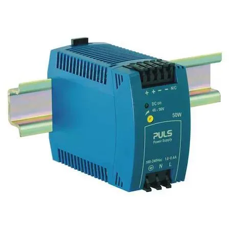PULS Power PULS ML50.105 DC Power Supply 100/240V AC 48/56V DC 50W 1.1A DIN Rail measurement tool — product photo