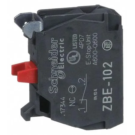 Schneider Electric Schneider Electric ZBE102 Contact Block 1NC 22 mm 10A 600V AC — product photo