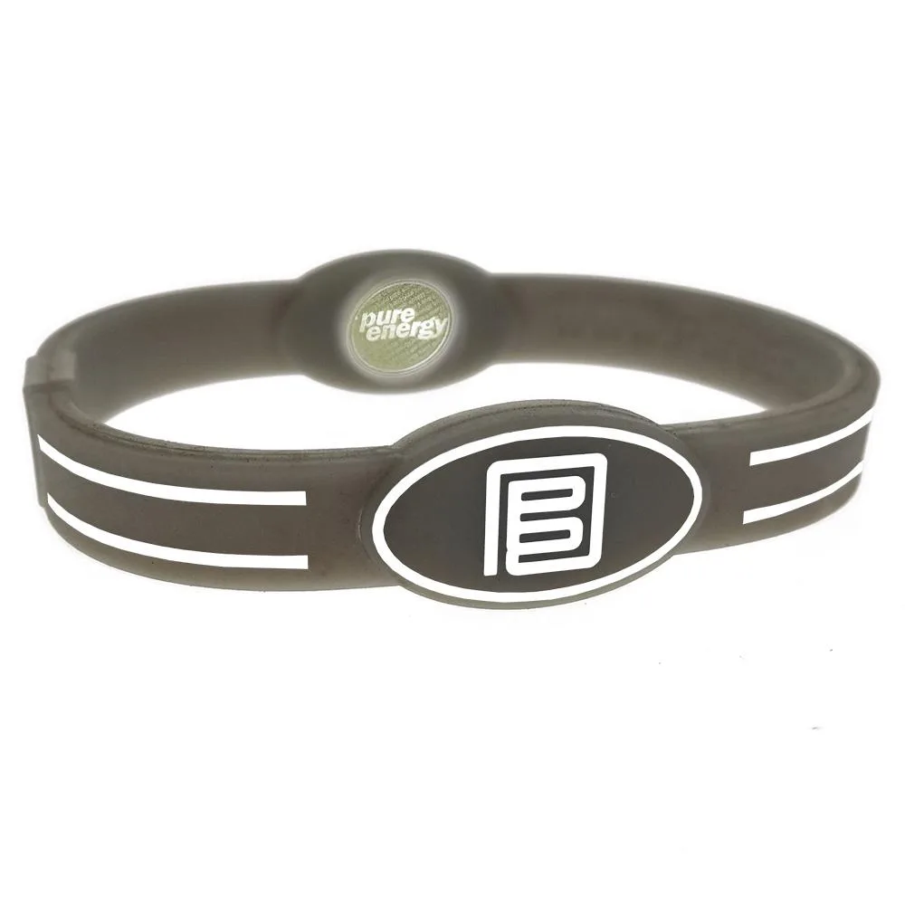Pure Energy Pure Energy Flex Balance Band Hologram Frequency Silicone Bracelet Gray/White S — product photo