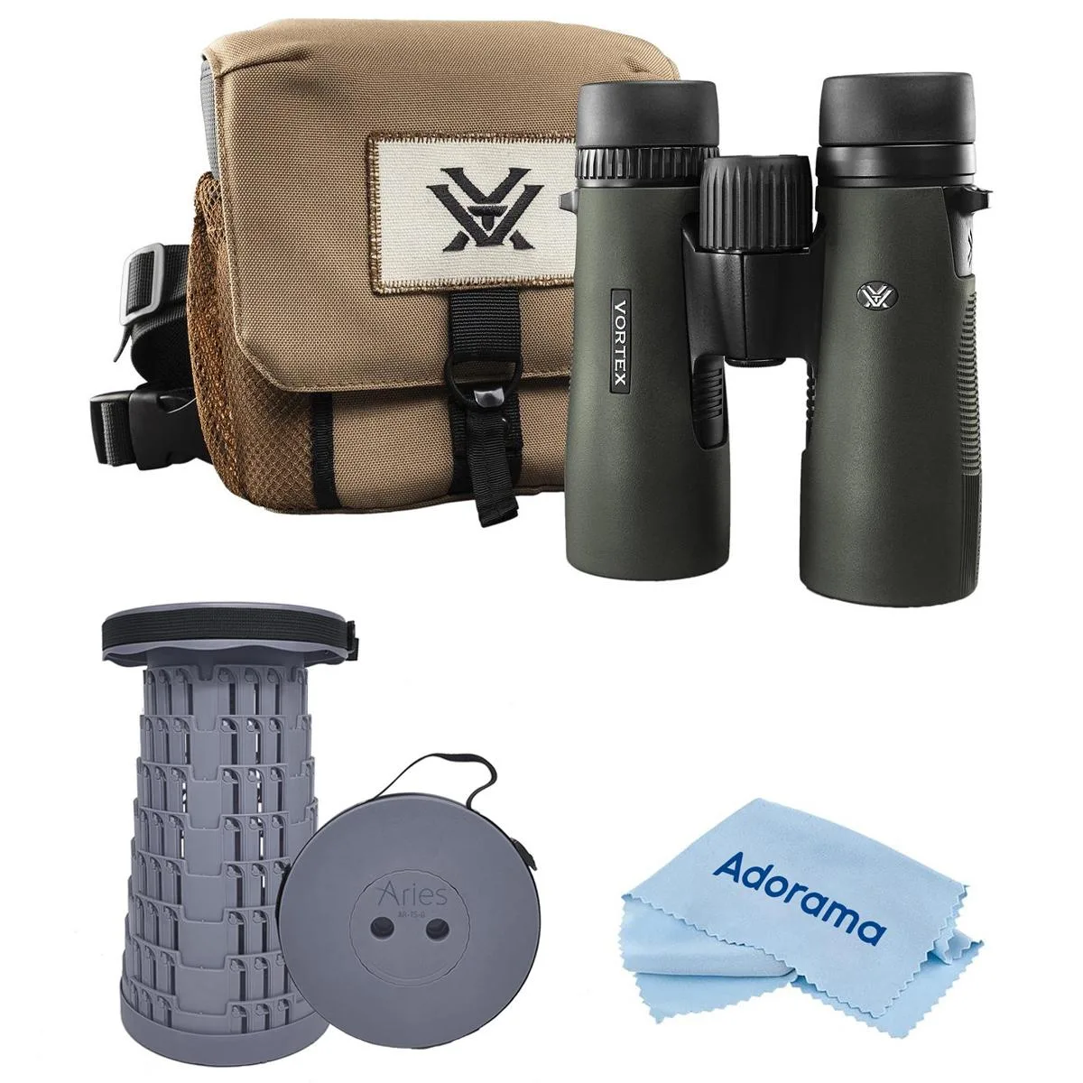 Vortex Optics Vortex Optics 10x42 Diamondback HD Binocular Bundle with Stool and Cleaning Cloth — product photo