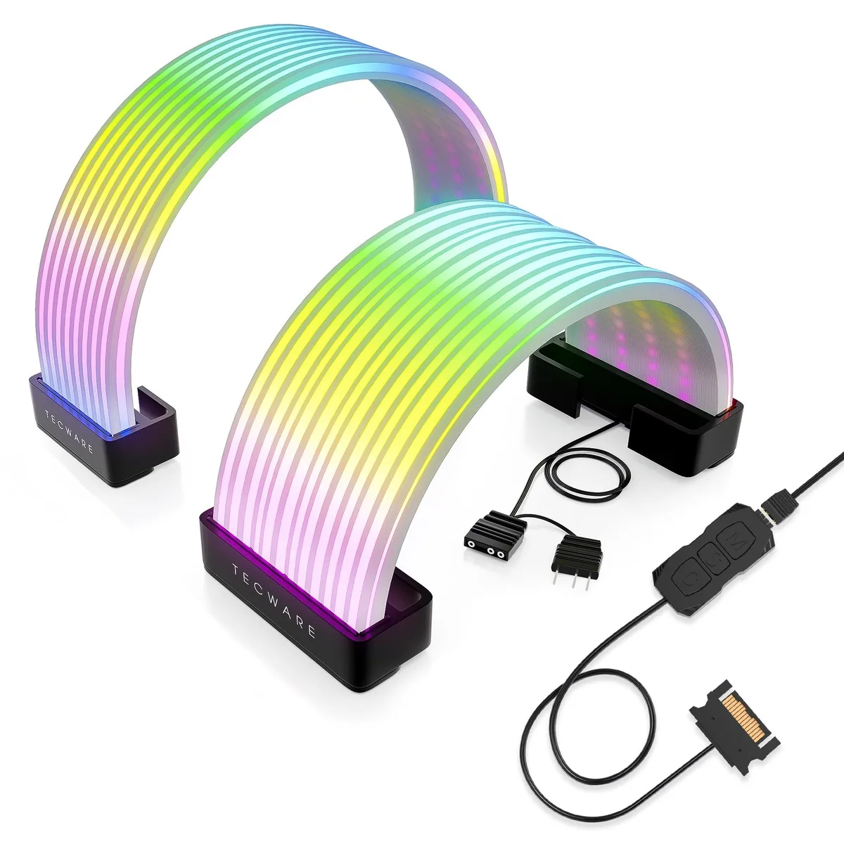  TECWARE Flex RGB Cable Cover Kit ARGB 24-pin 8/16-pin Black — product photo