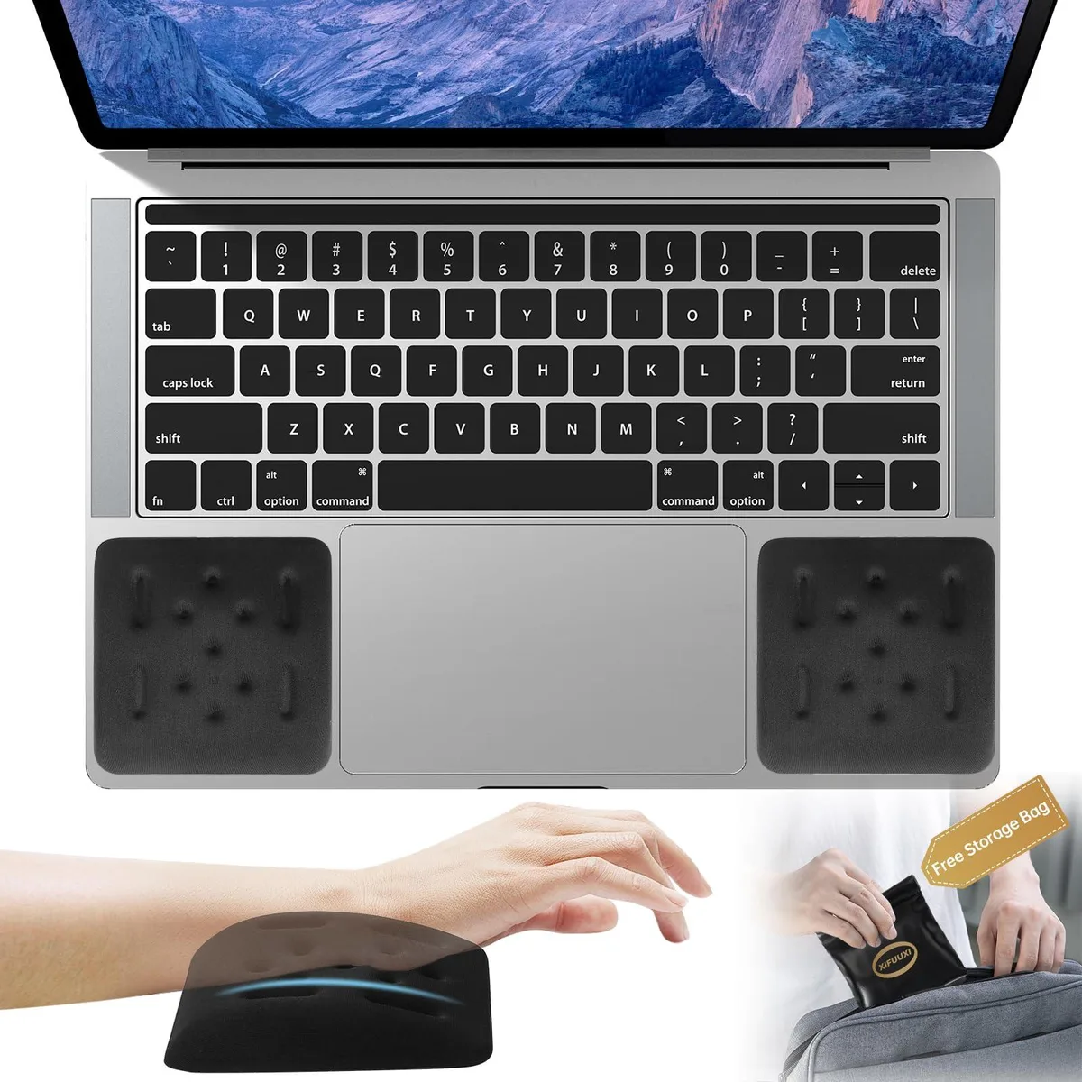  XIFUUXI PWR01 Wrist Rest Pad 3.5 in Black — product photo