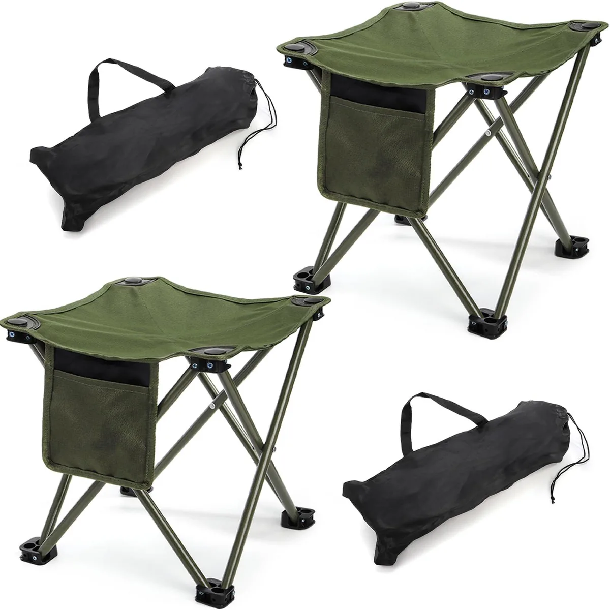 Cididu 2 Pack 13 Inch Folding Stool Green — product photo