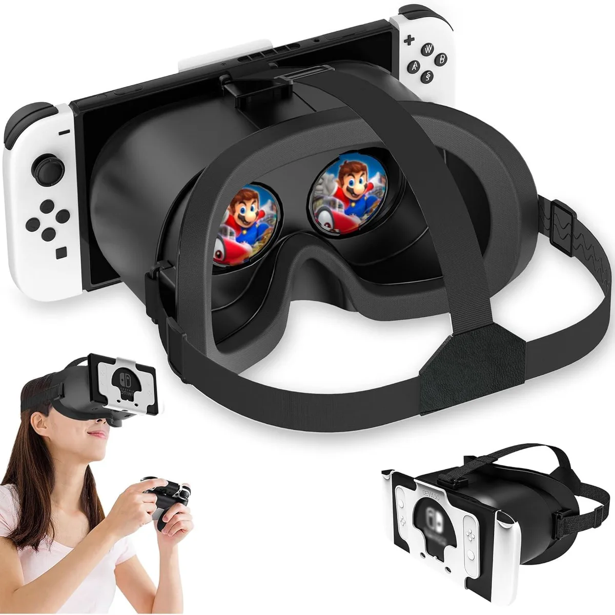 LXFEIFANTECH VR Headset for Nintendo Switch & Switch OLED (Black&White) — product photo