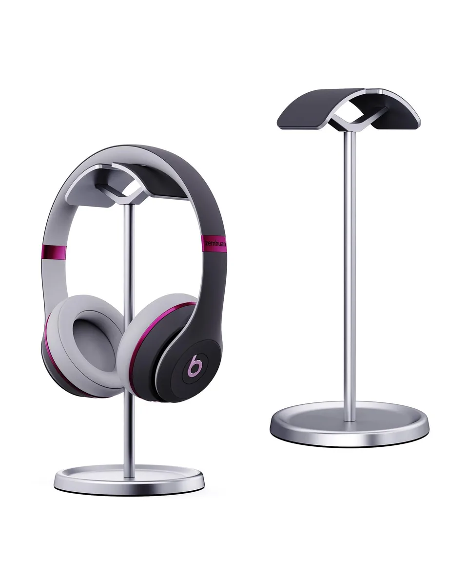 SENZANS H12-Siver Aluminium Headphone Stand Silver 4.72" 1.5" 235g — product photo
