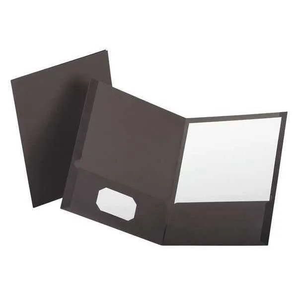 Oxford Oxford 53405 Linen Finish Twin Pocket Folders Letter Gray 25/Box educational supply — product photo