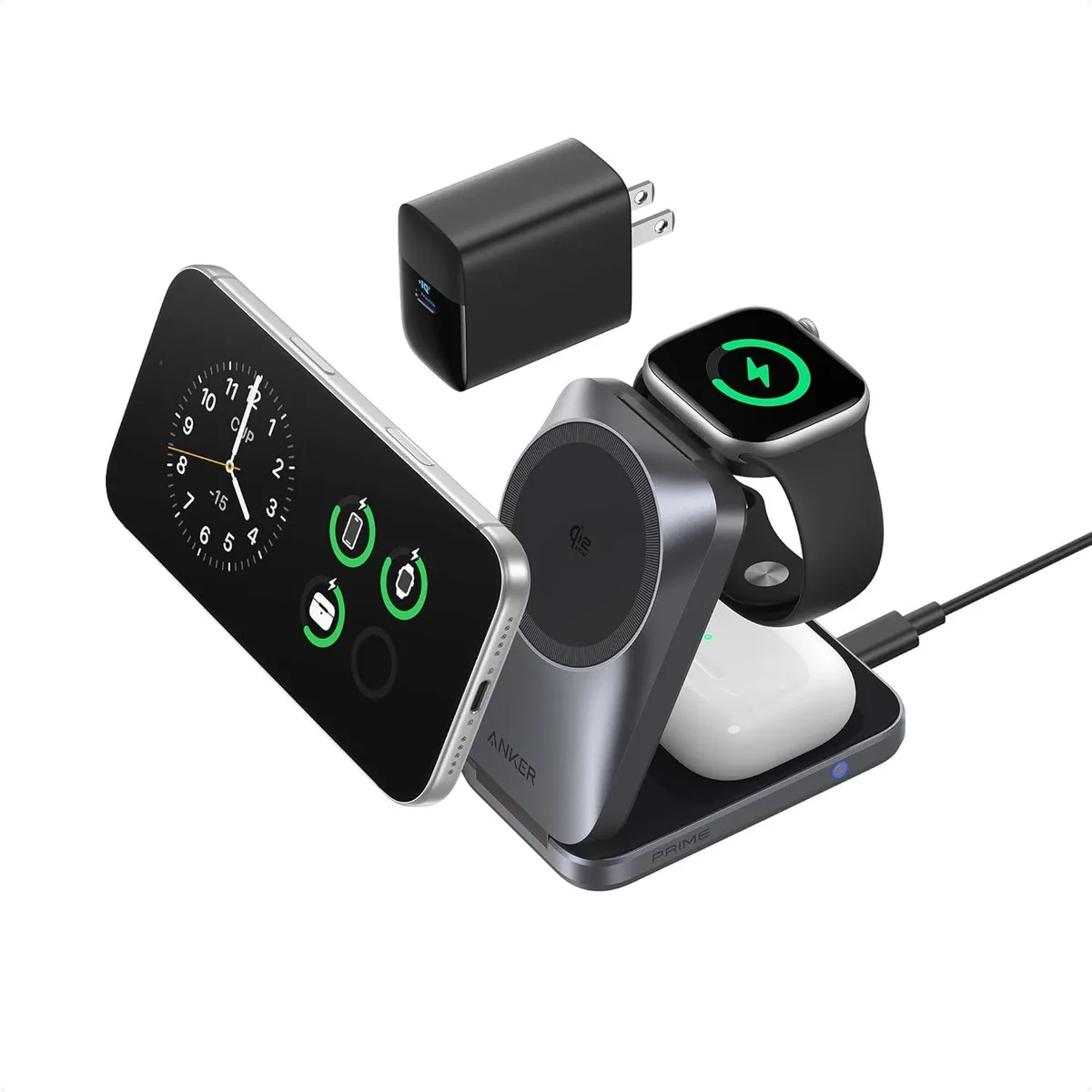 Anker Anker Prime B25N1 3-in-1 Wireless Charger 25W Qi2 AirCool — product photo
