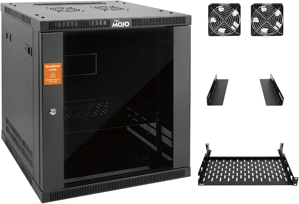 TAURKENAM TAURKENAM 12U Wall Mount Server Rack 19in 17.7in Deep Elite Collection — product photo