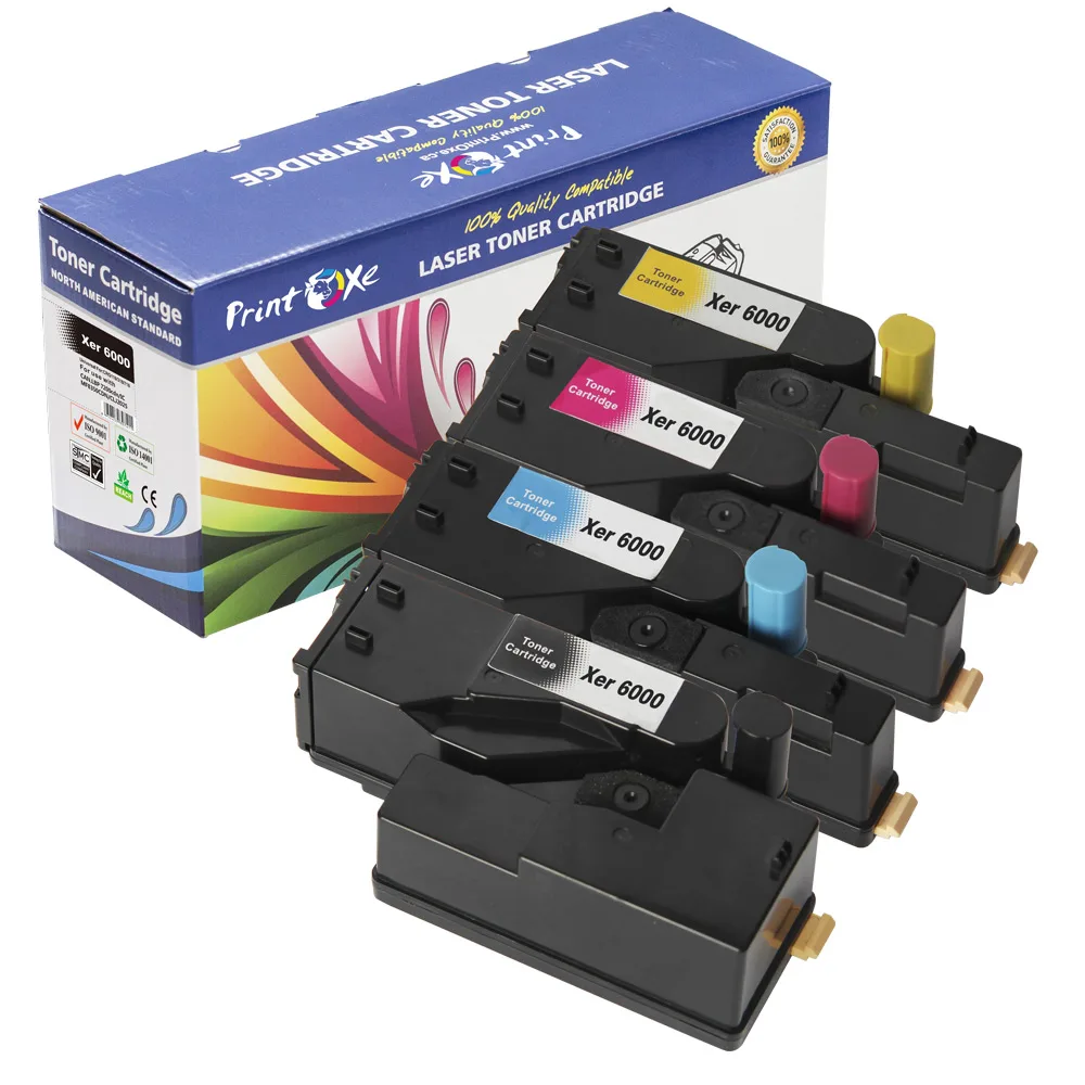 PrintOxe PrintOxe 4-pack toner cartridge set for Xerox Phaser 6000 6010 WorkCentre 6015 — product photo