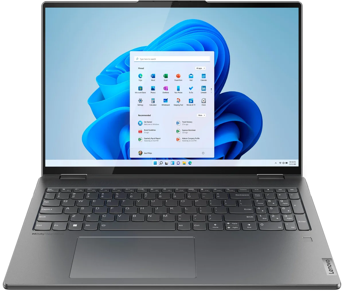 Lenovo Lenovo Yoga 7i 16 WQXGA Touch 2-in-1 Core i5-1240P 8GB 256GB Storm Grey — product photo