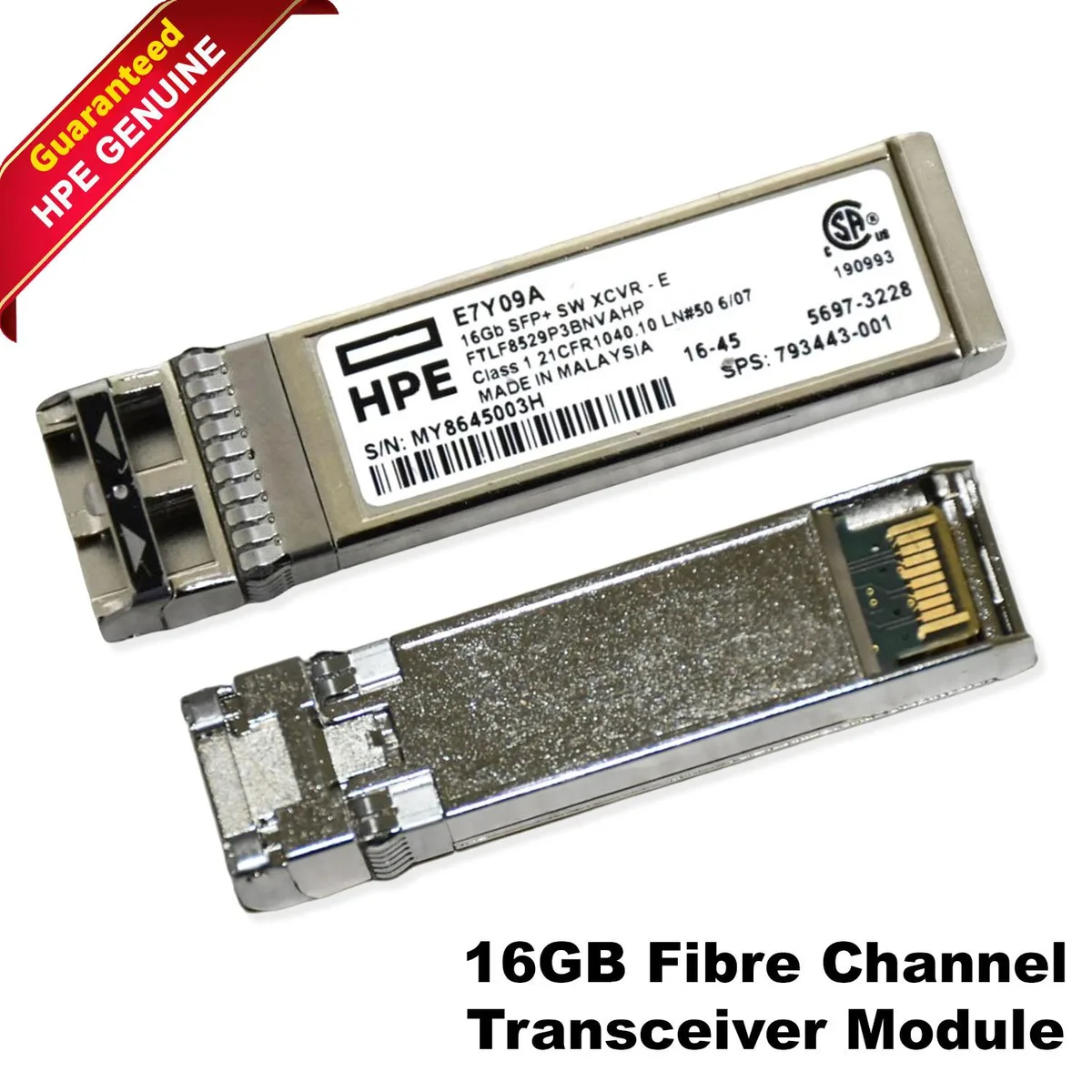 HPE HPE FTLF8529P3BNVAHP 16Gb FC 850nm LC 100m SFP+ Transceiver laptop replacement part — product photo