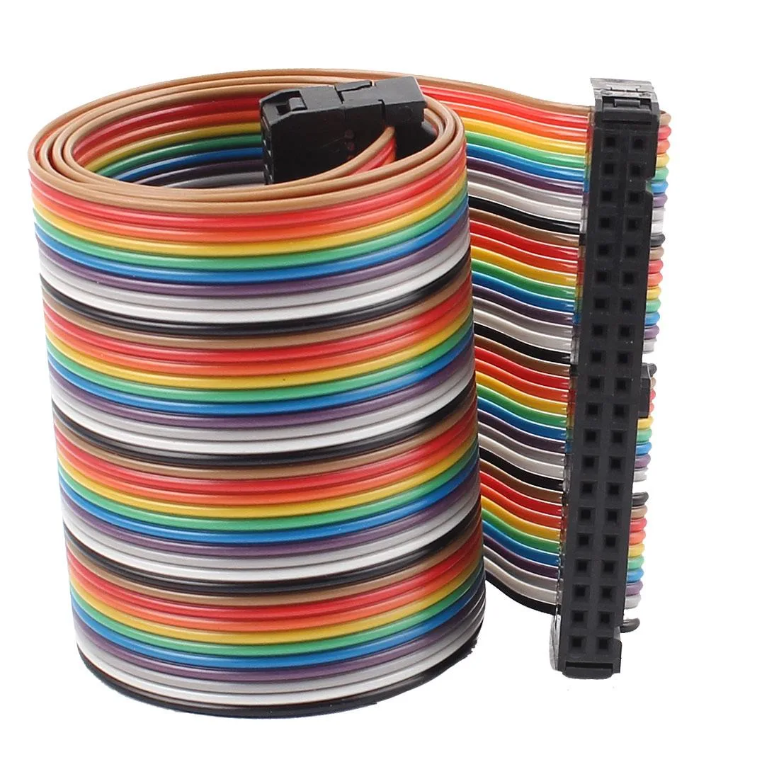 Unique-Bargains Unique-Bargains 40 Pin IDC Flat Rainbow Ribbon Cable 2.54mm Pitch 1.6ft — product photo