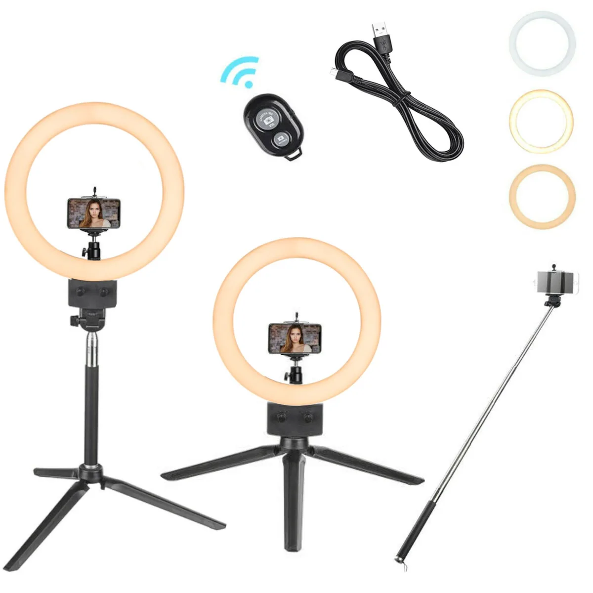 Yescom USA, Inc. Yescom USA, Inc. 01RLK005-LED-8IN 8" Dimmable LED Ring Light camera flash — product photo