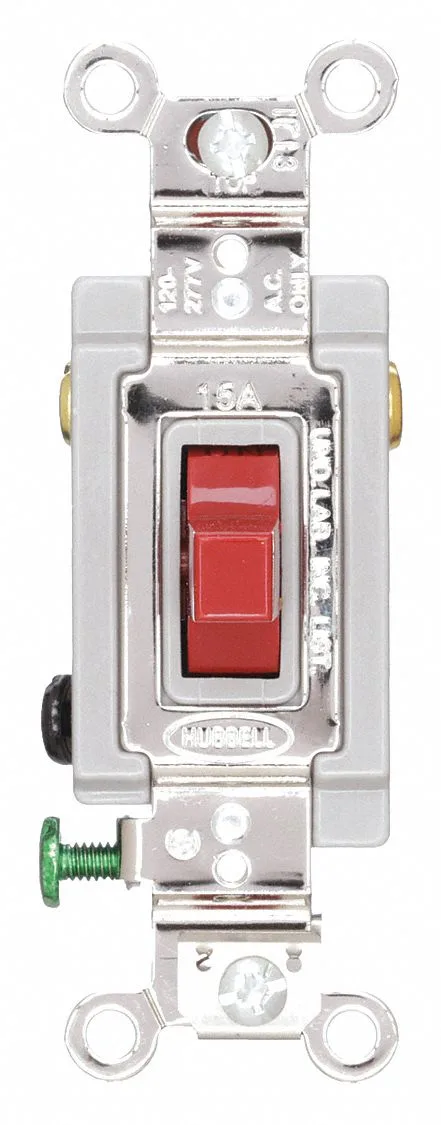 Hubbell Incorporated Hubbell Incorporated HBL1556R Red Wall Switch 120/277V 15A — product photo