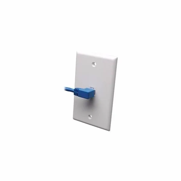 Tripp Lite Tripp Lite N204-003-BL-LA Cat6 network ethernet cable 3 ft blue right angle down — product photo