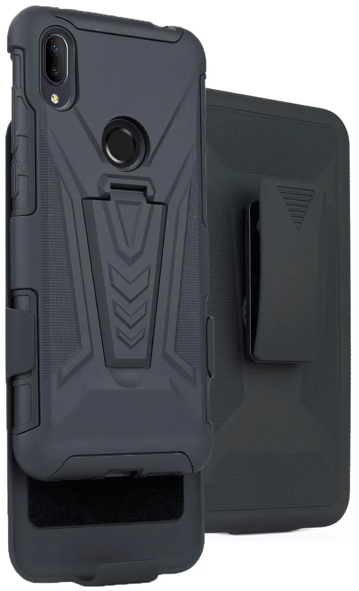 Nakedcellphone Nakedcellphone Kickstand Case + Belt Clip Holster Combo Black for Lively Jitterbug Smart 3 2021 — product photo