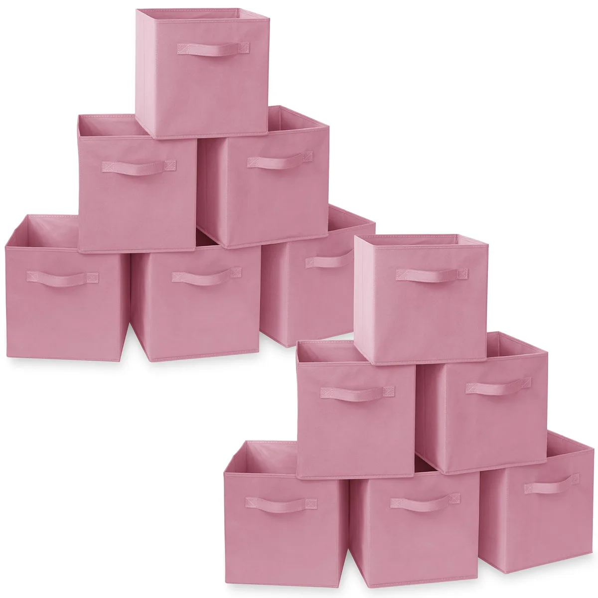 Casafield Casafield Set of 12 Collapsible Fabric Cube Storage Bins Light Pink 11 — product photo