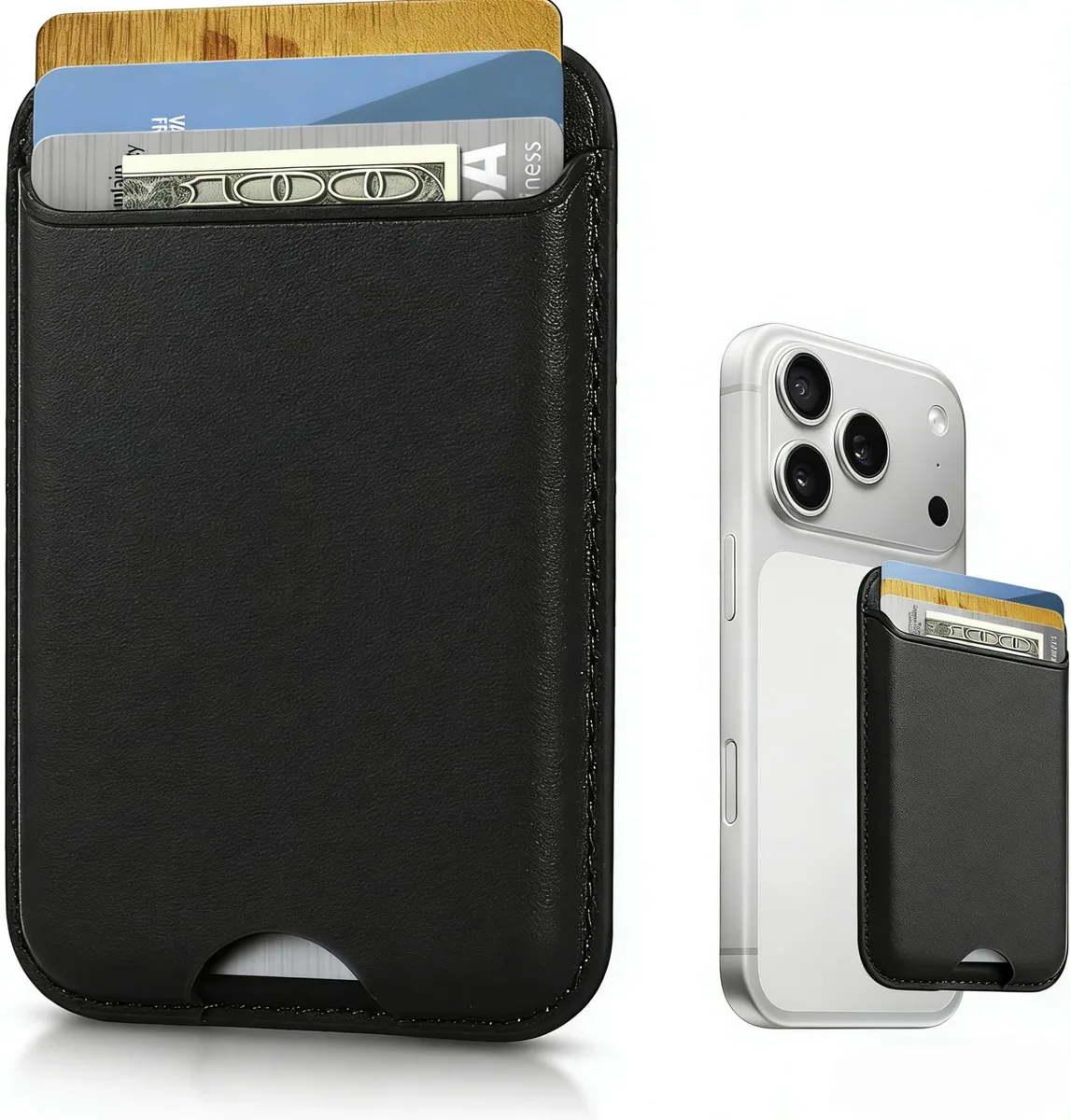  KPNEOL Mw002 MagSafe Wallet RFID Black — product photo