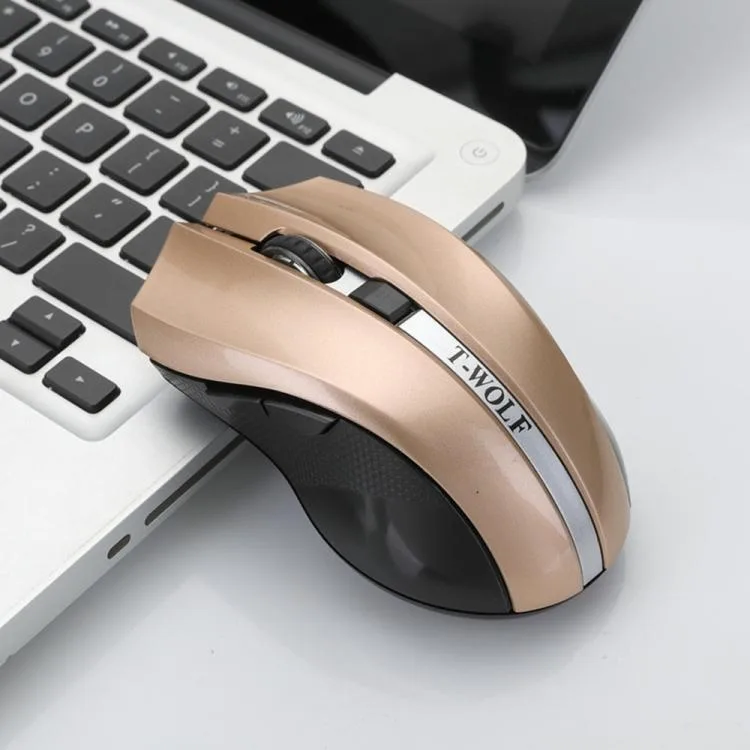 allentian allentian T-WOLF Q5 Wireless Mouse Gold 2000 DPI 5 Buttons Silent — product photo