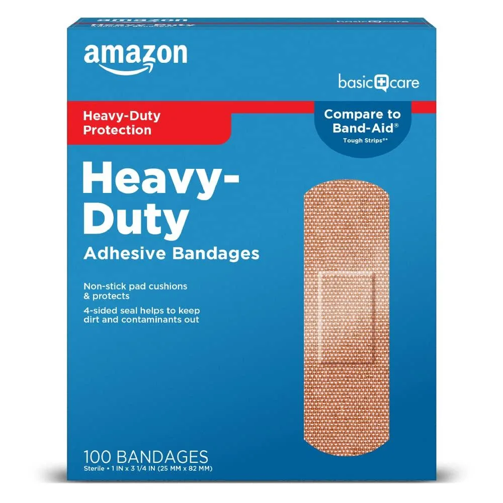 Box of 100 tan adhesive fabric bandages