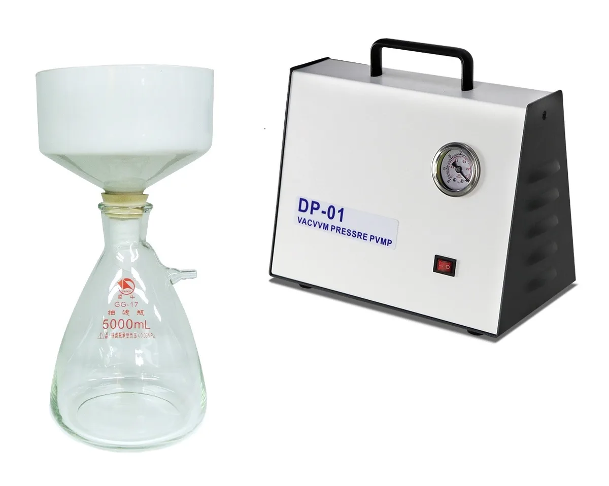 HNZXIB HNZXIB 5L Vacuum Filtration Kit with Buchner Funnel & Oil-free Pump 220V — product photo