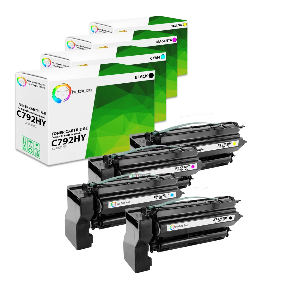 True Color Toner True Color Toner C792 4-pack high yield toner cartridge 20000 pages — product photo