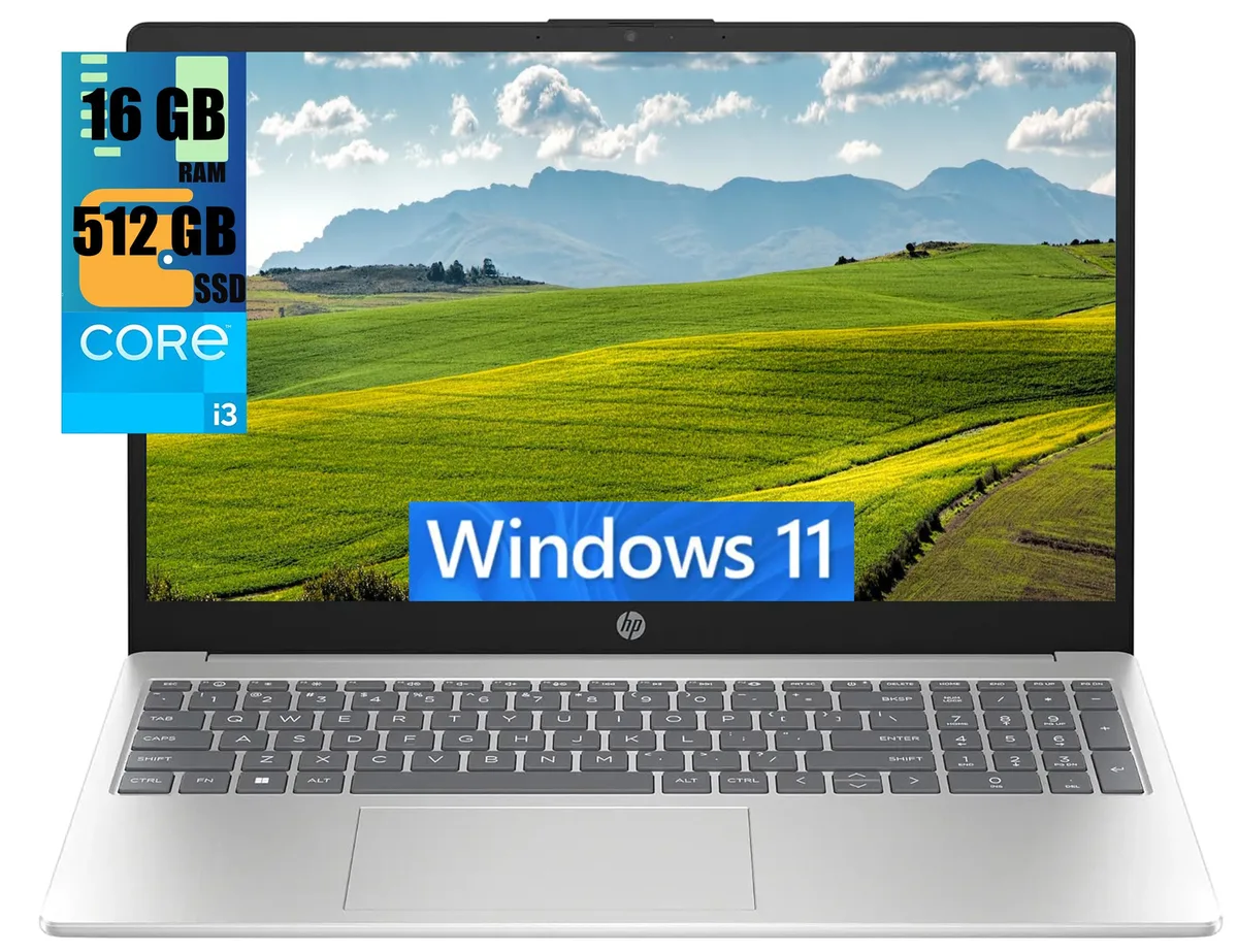 HP HP 17 laptop Core i3-1215U 16 GB 512 GB 17.3" FHD Silver — product photo