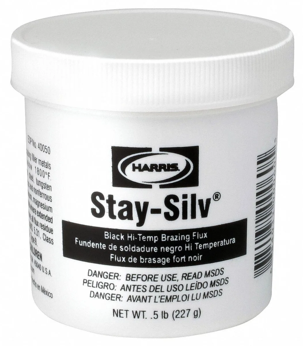 Black soldering flux paste in a wide 80 oz jar
