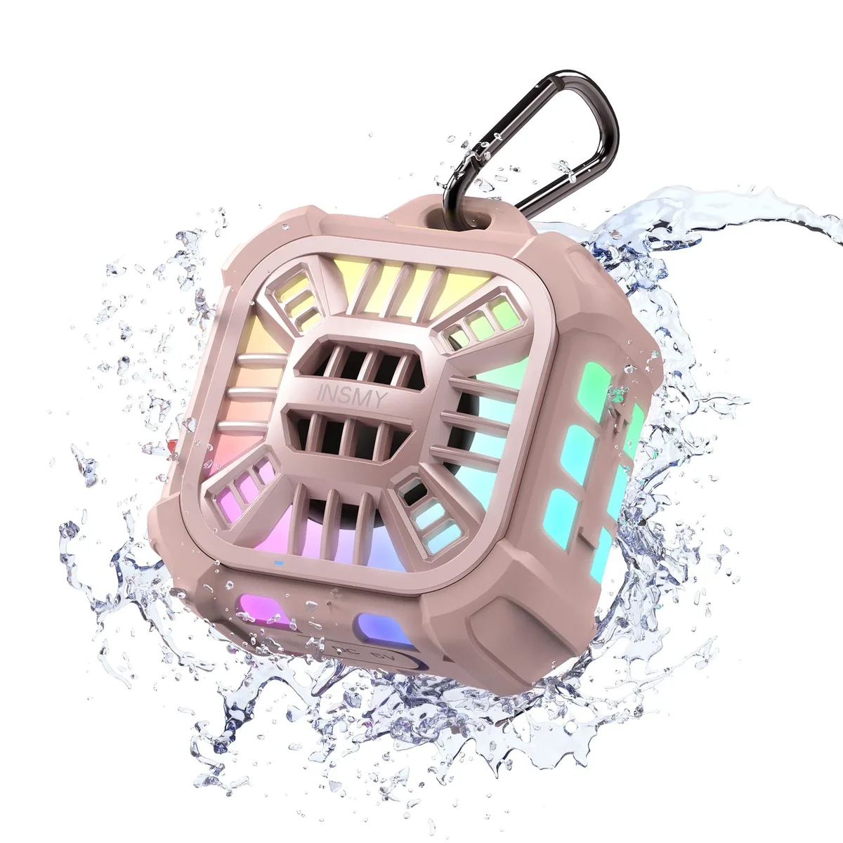  INSMY M12 portable speaker pink 10 W IP67 50 mm driver — product photo