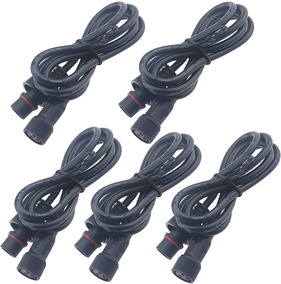 OmaiLighting OmaiLighting 3 Pin Extension Cable Wire Cap Connectors 5 Pair 0.75mm² 3m 9.84ft IP67 — product photo