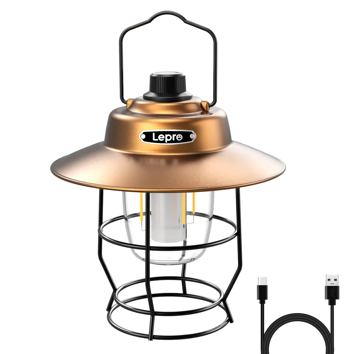 Black retro lantern with seeded glass globe and metal frame
