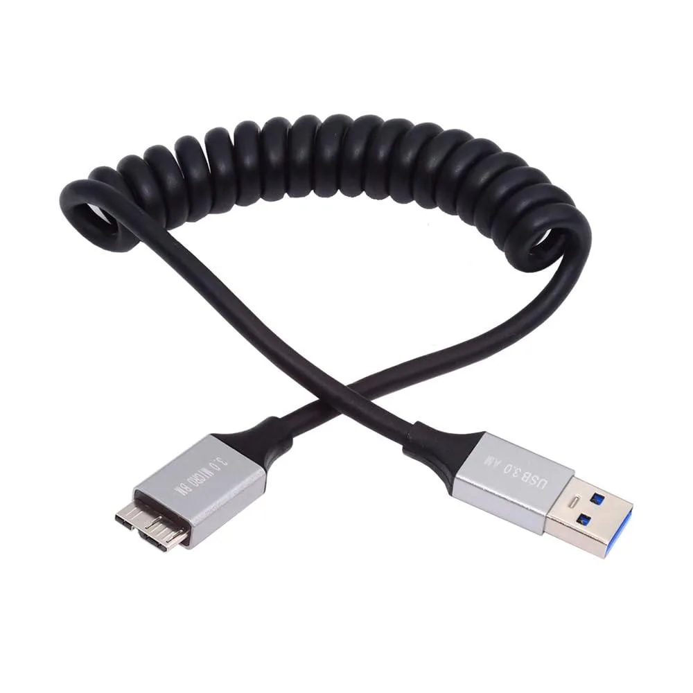 Fervit Fervit USB 3.0 Type-A to Micro-USB 3.0 coiled cable 100cm — product photo